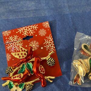 Multi- Color Christmas Pin Duet